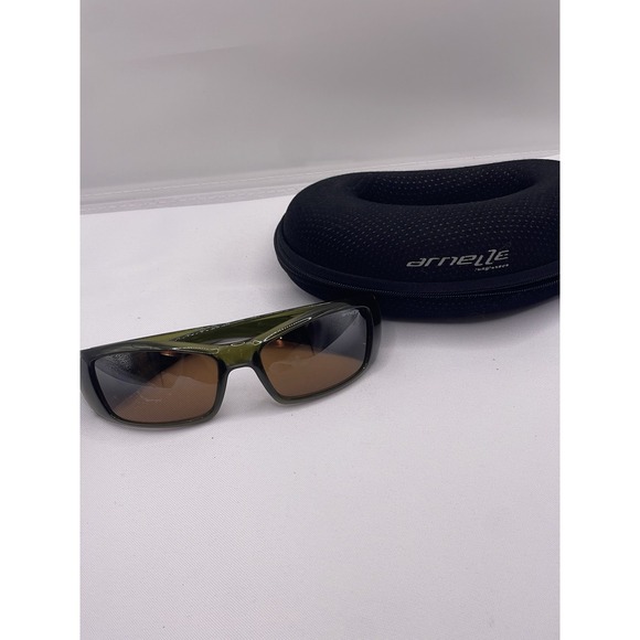 Arnette slide  original sunglasses Green Tort Pre Owned Made In Italy With Case - Picture 1 of 7